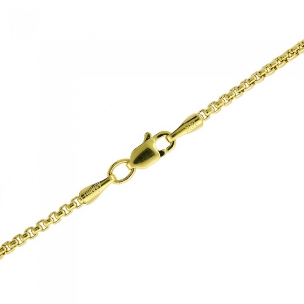 14K Yellow Gold 24 Inch Box Link Chain 8.2 Grams - Picture 4 of 5